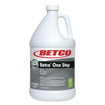 Betco One Step Floor Restorer, Lemon Scent, 1 gal Bottle, 4PK 6180400